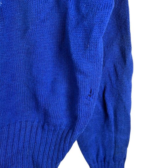 VTG 1940s Sand Knit Wool Varsity Sweater V-Neck Embroidered W Men's Sz Large - Picture 5 of 9